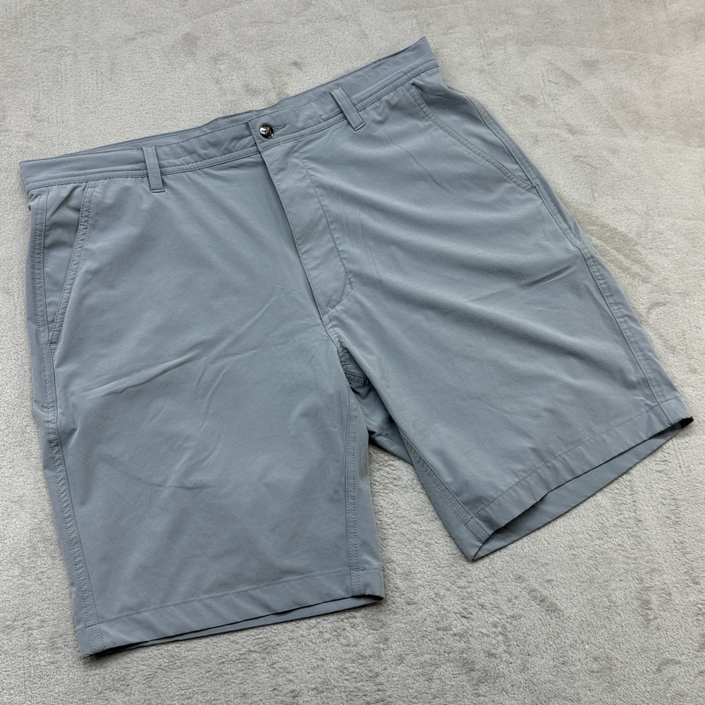 FootJoy Performance Golf Shorts Mens 36 Grey Stretch Lightweight 9" Inseam